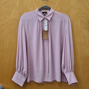 J. Crew NWT Pink Drapey Button Shirt S